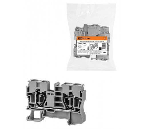 Зажим клеммный безвинтовой (ЗКБ) 10мм2 70А серый  SQ0822-0138  TDM