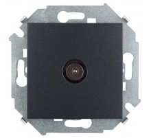 Simon 15 Графит Розетка TV одиночная, винт. зажим  1591475-038  Simon