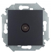 Simon 15 Графит Розетка TV одиночная, винт. зажим  1591475-038  Simon
