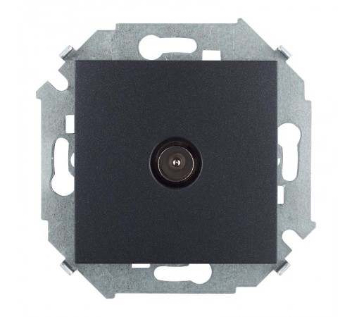 Simon 15 Графит Розетка TV одиночная, винт. зажим  1591475-038  Simon