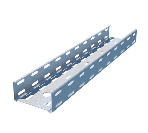 Лоток перфорированный  200х100х2500х1,0мм "Стандарт" горячеоцинкованный  LPE100*200*1.0*2500 HD  КМ-профиль