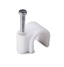 Скоба пласт. с гв.кругл. СПК 10 (25шт.)  49462  Fortisflex