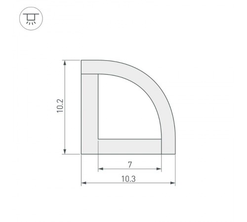 Профиль WPH-KANT-H10-2000 OPAL  023301  Arlight