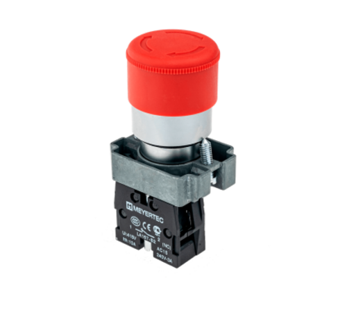 Кнопка грибовидная возврат поворотом, 1NC, красный, O30 мм, мет. MTB2-BSZ1244  58179  ОВЕН