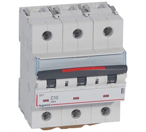Выключатель автоматический трехполюсный DX3 16A C 36кА (4,5 мод)  410021  Legrand