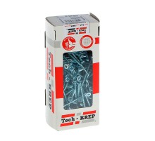 Саморезы универсальные 50х4,0 мм (200 шт) оцинкованные - коробка с окном ( 0,538 кг)  102184  Tech-KREP