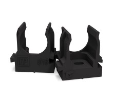 Крепеж-клипса для труб d16 мм атмосферостойкая для монтажного пистолета черная в п/э (100шт/1100шт уп/кор)   PR13.0405  Промрукав