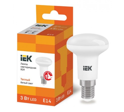Лампа светодиодная LED 3Вт Е14 220В 3000К R39 рефлектор  LLE-R39-3-230-30-E14  IEK