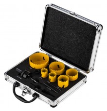 Набор коронок Bimetal (22, 25, 35, 40, 51, 67), 11 предметов, металлический кейс  KR-92-0202-1  Kranz