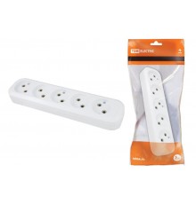 Колодка розеточная 5 гнезд 2П б/з 10А 250В белая   SQ1806-0034  TDM