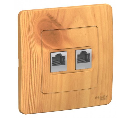 Blanca Ясень С/У Розетка 2-ая КОМП/ТЛФ, RJ45+RJ11  BLNIS045115  SE