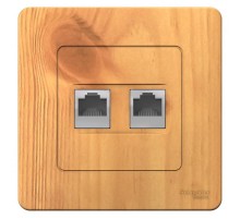 Blanca Ясень С/У Розетка 2-ая КОМП/ТЛФ, RJ45+RJ11  BLNIS045115  SE