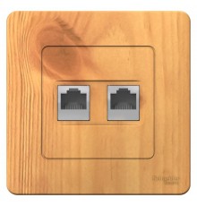 Blanca Ясень С/У Розетка 2-ая КОМП/ТЛФ, RJ45+RJ11  BLNIS045115  SE