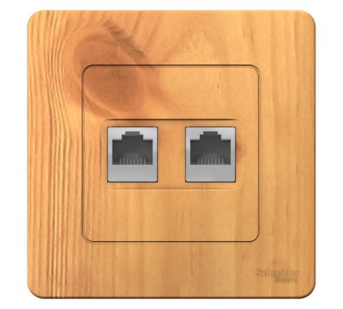 Blanca Ясень С/У Розетка 2-ая КОМП/ТЛФ, RJ45+RJ11  BLNIS045115  SE