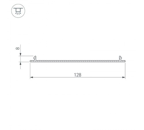 Профиль-верх TOP-LINIA140-С-2000 ANOD  016985  Arlight