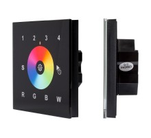 INTELLIGENT ARLIGHT Сенсорная панель DALI-901-11-4G-RGBW-DT6-IN Black (BUS/230V) (IARL, IP20 Пластик, 3 года)  037203  Arlight