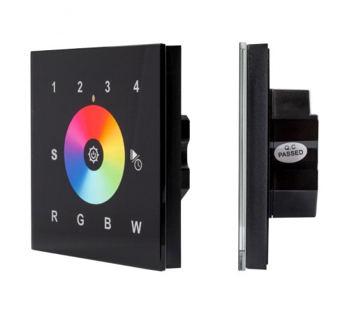 INTELLIGENT ARLIGHT Сенсорная панель DALI-901-11-4G-RGBW-DT6-IN Black (BUS/230V) (IARL, IP20 Пластик, 3 года)  037203  Arlight