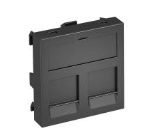 Корпус компьютерной розетки Modul45 тип OBO (прямой) 45x45 мм (черный) (DTG-2RM SWGR1)  6119294  OBO Bettermann