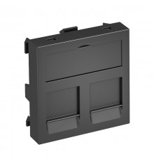 Корпус компьютерной розетки Modul45 тип OBO (прямой) 45x45 мм (черный) (DTG-2RM SWGR1)  6119294  OBO Bettermann