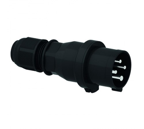Вилка кабельная 16A 4p 400V 6h IP44 черная I 210916-Bals I Bals