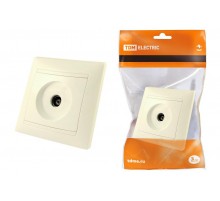 Розетка телевизионная простая (0-2400МГц, "мама") сл. кость "Лама"   SQ1815-0117  TDM