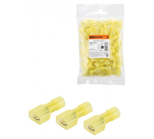 Разъем РпИп 6-6 плоский (папа) нейлоновый (100 шт.) TDM