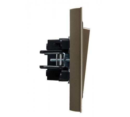 BRITE Выключатель 1-клавишный 10А в сборе ВСР10-1-0-БрШ шампань  BR-V10-0-10-K37-F  IEK