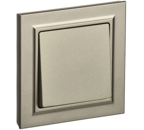 BRITE Выключатель 1-клавишный 10А в сборе ВСР10-1-0-БрШ шампань  BR-V10-0-10-K37-F  IEK