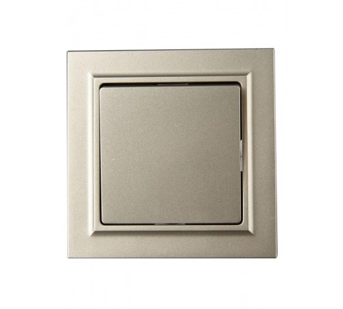 BRITE Выключатель 1-клавишный 10А в сборе ВСР10-1-0-БрШ шампань  BR-V10-0-10-K37-F  IEK