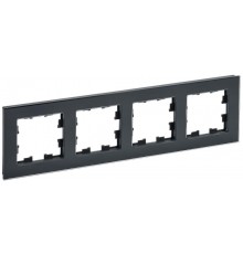 BRITE Рамка 4-ая РУ-4-2-БрЧ стекло черный  BR-M42-G-K02  IEK