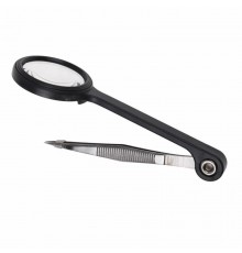 Лупа ручная с пинцетом 8х  12-0411  REXANT