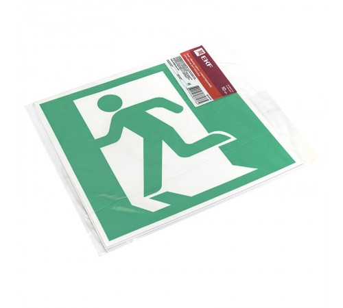 Знак "Выход здесь" (левосторонний) 200х200мм PROxima  an-5-01  EKF