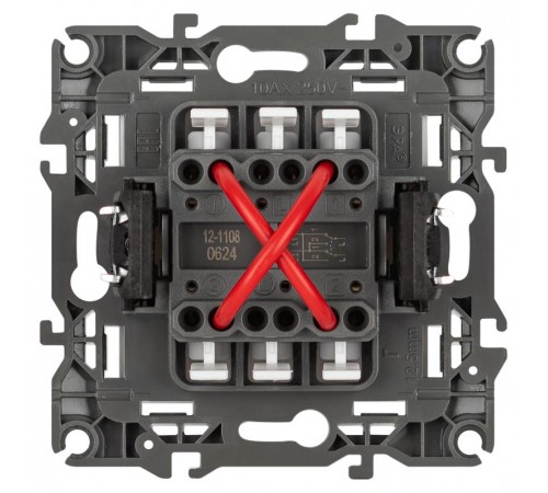 Переключатель перекрестный ЭРА Серия 12 12-1108-01М , 10АХ-250В, белый матовый   Б0065667  ЭРА