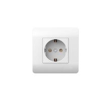 Розетка с/з со шторками, 16А, белый(NEW3-E)  431534  CHINT