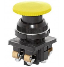 КЕ-191 У2 исп.1, жёлтый, 2з, гриб без фиксации, IP54, 10А, 660В, выключатель кнопочный (ЭТ)  ET007541  Электротехник