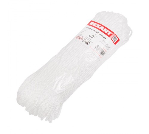 Шнур с сердечником 4 мм 100 м белый  77-1413-1  REXANT