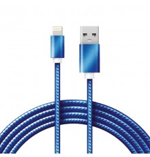 Кабель REXANT USB-Lightning 1 м, синяя нейлоновая оплетка 18-7052  REXANT