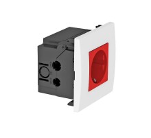 Укомплектованный розеточный блок AR45 (1xModul45,84x84x59 мм,красный) (SDE-RW D0RT1)  6119403  OBO Bettermann