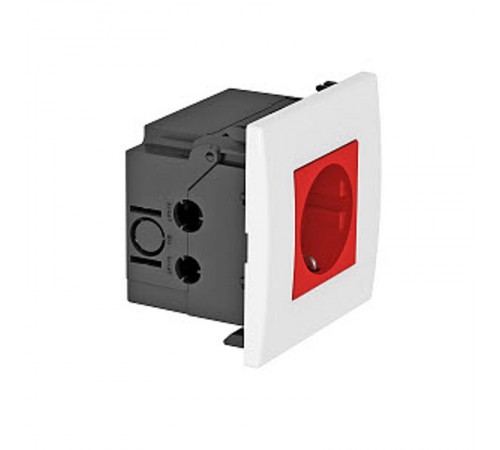 Укомплектованный розеточный блок AR45 (1xModul45,84x84x59 мм,красный) (SDE-RW D0RT1)  6119403  OBO Bettermann