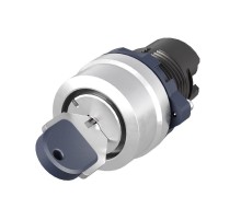 Головка переключателя с ключом на 2 положения с возвратом стандартная  ручка, черный, алюминий  M22S-KM2A  DKC