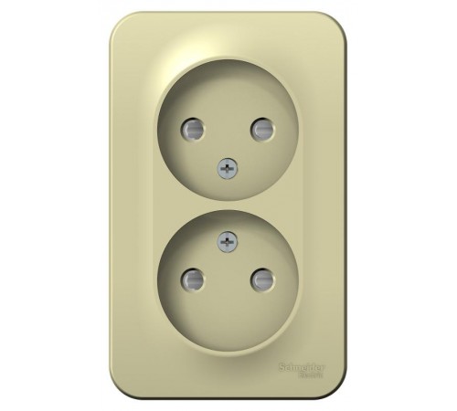 Blanca Бежевый О/У с изолирующей пластиной Розетка 2-ая без з/к со шт. 16А, 250В  BLNRA001217  SE