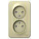 Blanca Бежевый О/У с изолирующей пластиной Розетка 2-ая без з/к со шт. 16А, 250В  BLNRA001217  SE