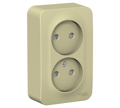 Blanca Бежевый О/У с изолирующей пластиной Розетка 2-ая без з/к со шт. 16А, 250В  BLNRA001217  SE