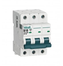 Выключатель автоматический трехполюсный ВА-105 10А D 10кА  13224DEK  DEKraft