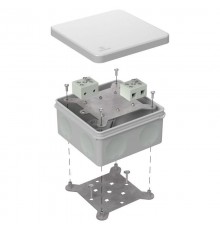Коробка огнестойкая для о/п двухкомпонентная 60-0300-FR10.0-4 Е15-Е120 RAL7035 100х100х50 (14 шт/кор) серая  60-0300-7035-FR10.0-4  Промрукав
