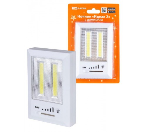 Ночник "Идеал 2", 3 Вт, 4хААА, диммер, магнит,  SQ0357-0126  TDM