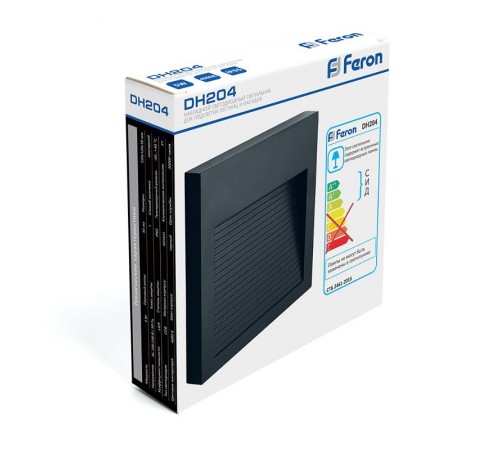 Светильник-подсветка светодиодный встраиваемый DH204 5W 4000K, IP65, черный  41163  Feron