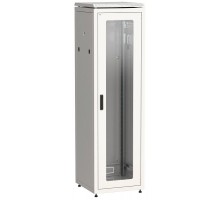 Шкаф сетевой 19" LINEA N 38U 600х600 мм стеклянная передняя дверь, задняя металлическая серый  LN35-38U66-GM  ITK