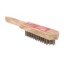 Кордщетка стальная, деревянная ручка, 5 рядная Master wbs-wd-5-mas  EKF