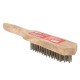 Кордщетка стальная, деревянная ручка, 5 рядная Master wbs-wd-5-mas  EKF